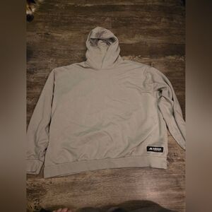 Adidas men's basketball pullover hooded sweatshirt grey size 2XL